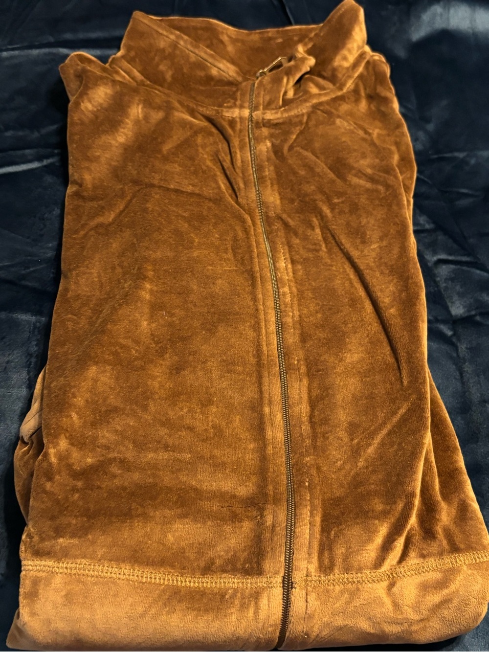 Sport Savvy 3X Chocolate Brown Velour Full Zip Jacket QVC Plus Size NWOT